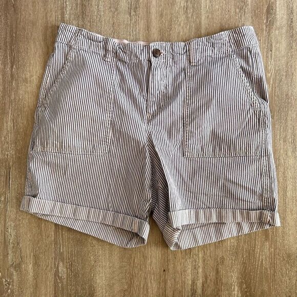 GAP Pants - Gap Stripe girlfriend shorts jean cotton
